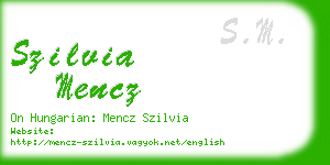 szilvia mencz business card